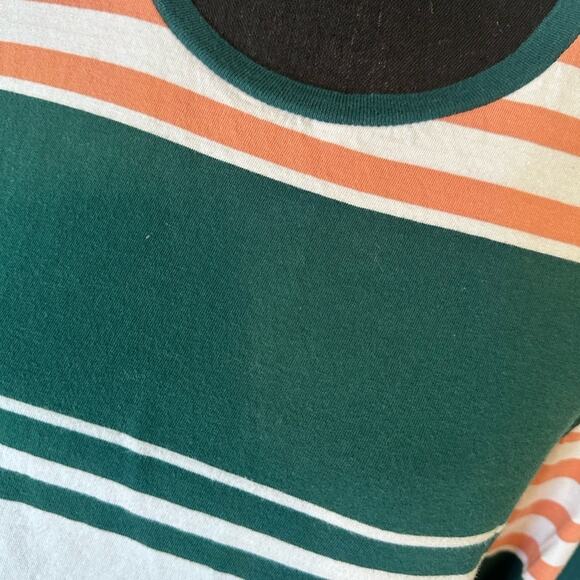 PacSun Striped Green & Peach Long-Sleeve Shirt – Size M - Picture 6 of 6